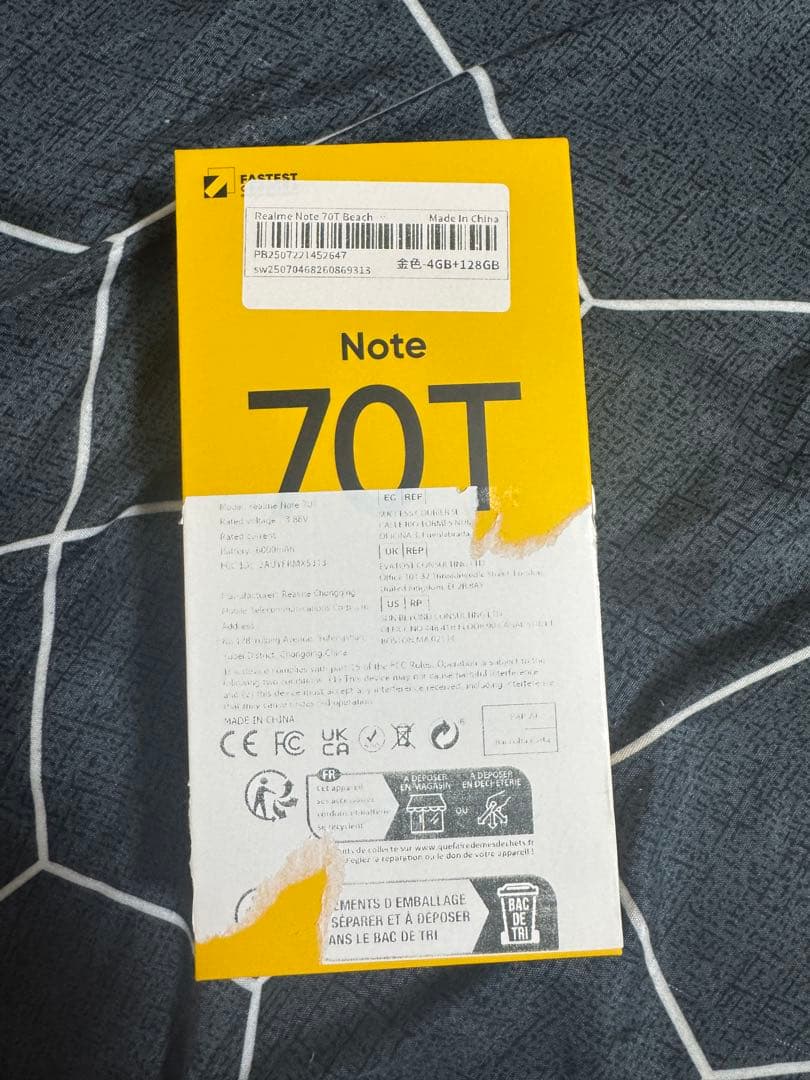 スマートフォン本体 realme Note 70T