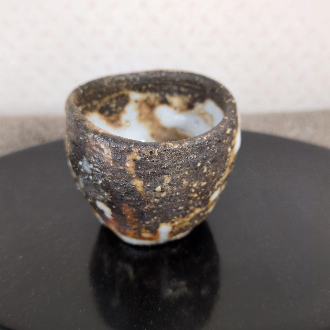 半泥子廣永窯　坪島土平 / 灰被志野 ぐい呑