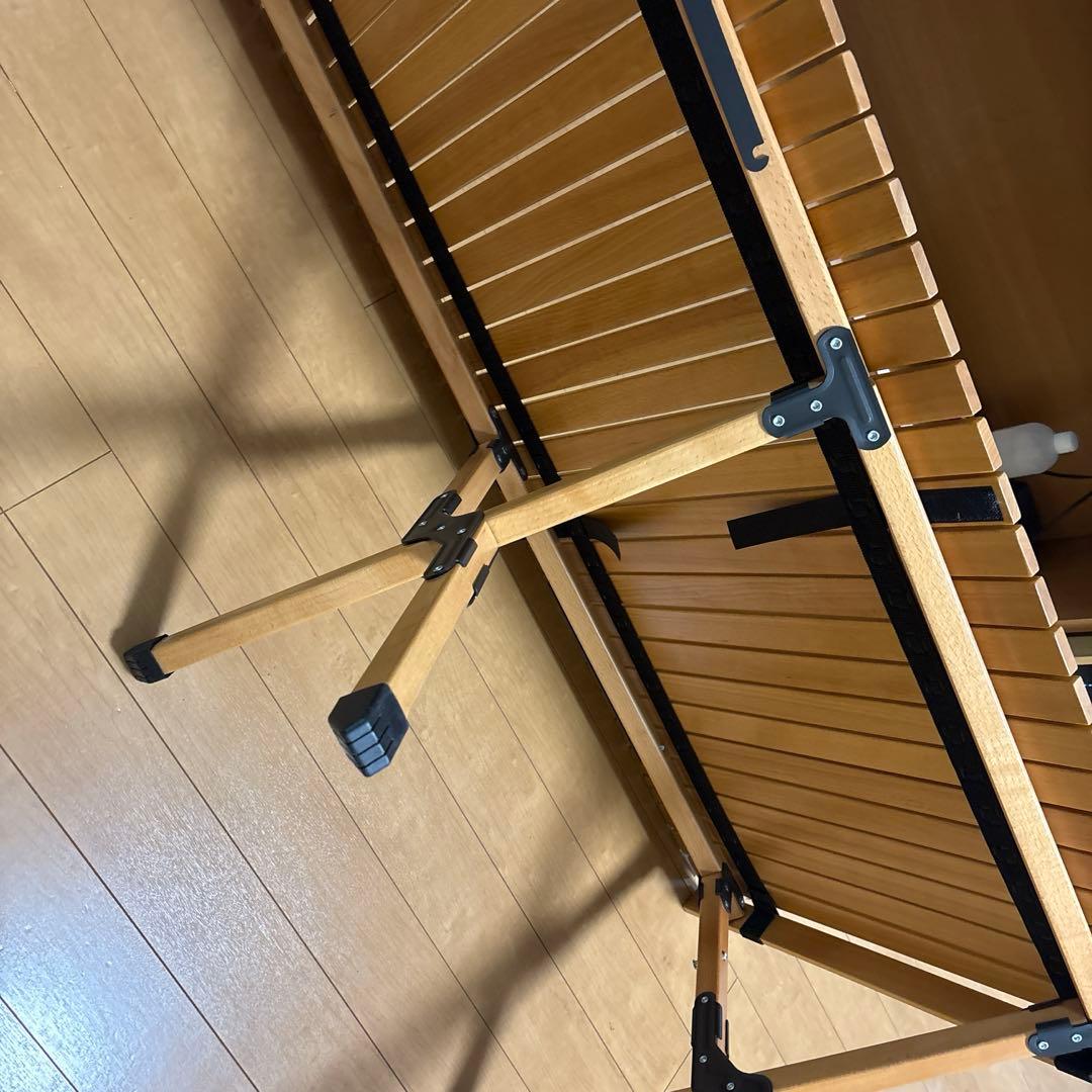 Hilander ウッドロールトップテーブルEX 120×60cm