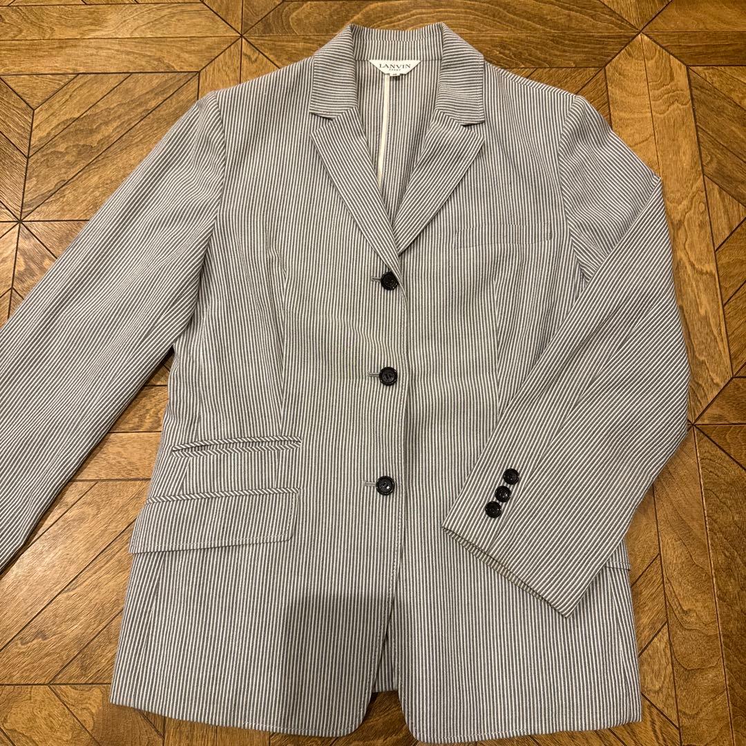 LANVIN SPORT ゴルフ ストライプスーツ 40サイズ