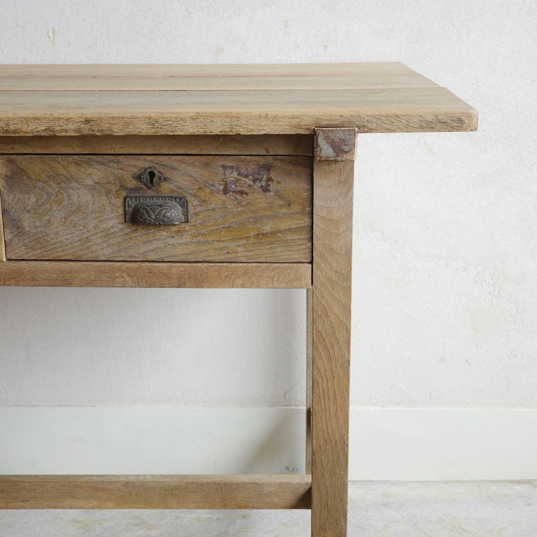 さらにお値下げ致しました！古い作業台　テーブル　引出し２杯　アンティーク