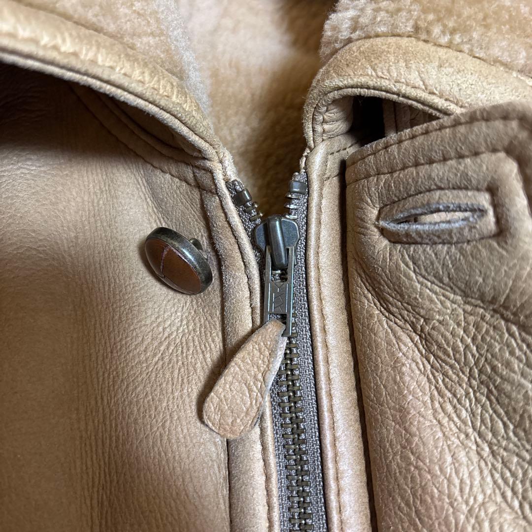 70s~80s Eddie Bauer ムートンコート ジャケット 黒タグ