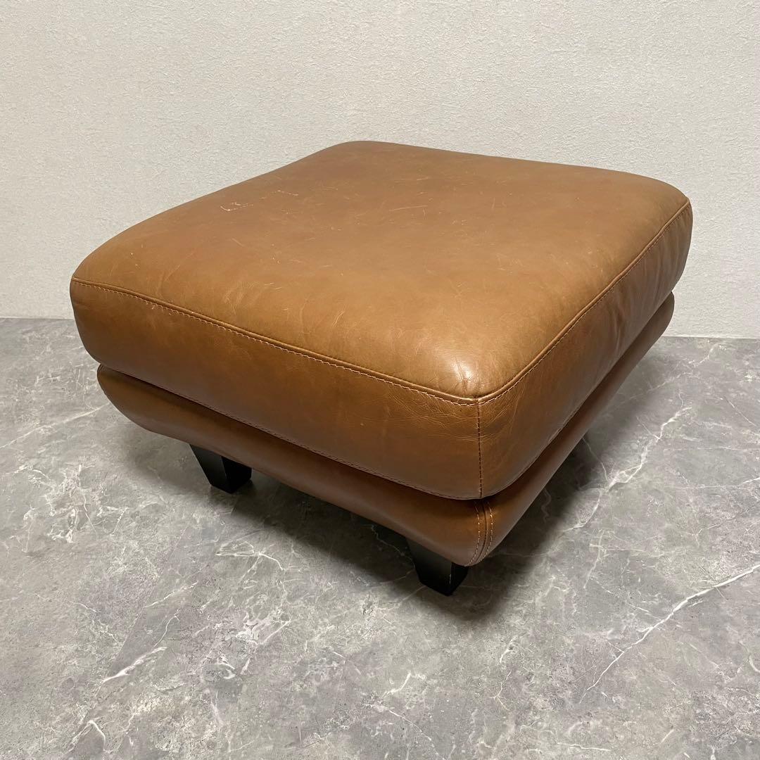 アクタス five by five 本革オットマン　スツール