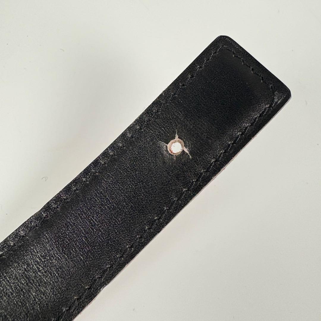 エルメス　コンスタンス　ベルト　Hバックル　レザー　リバーシブル　黒　エンジ