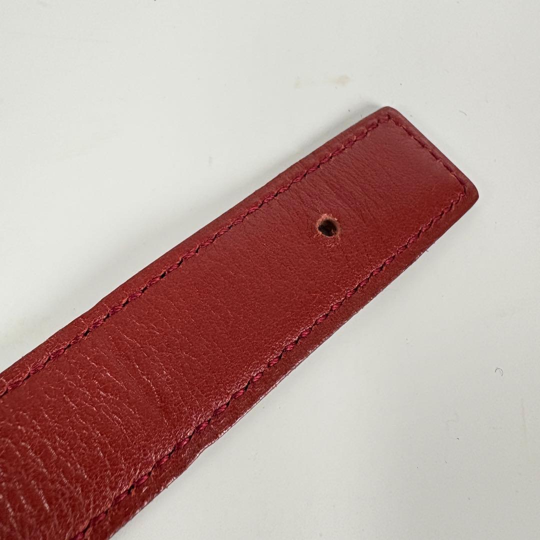 エルメス　コンスタンス　ベルト　Hバックル　レザー　リバーシブル　黒　エンジ