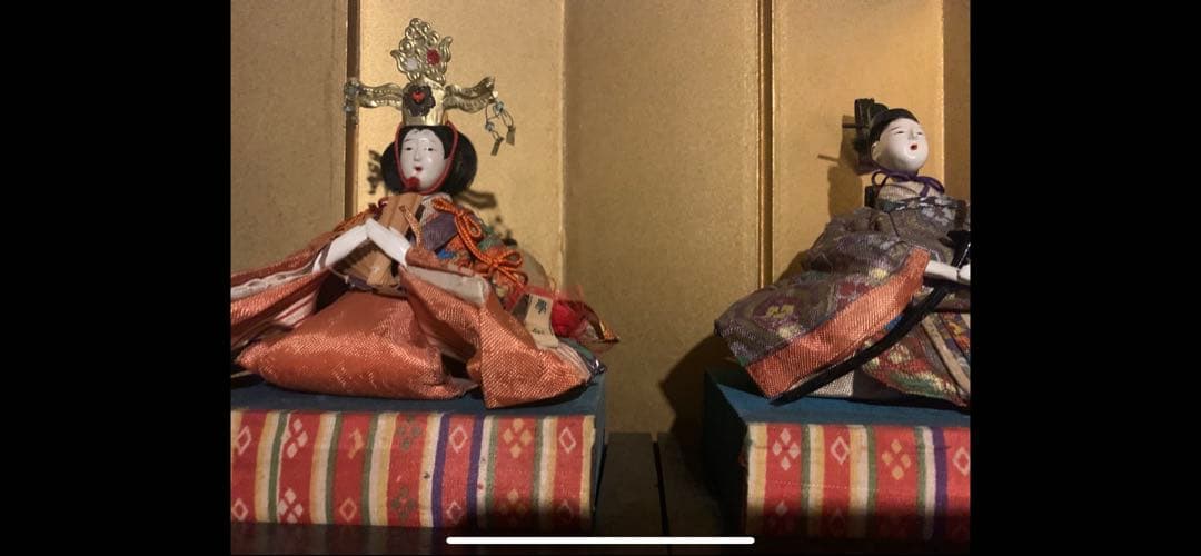 雛人形　1940年代後期　時代もの　日本の伝統的な色