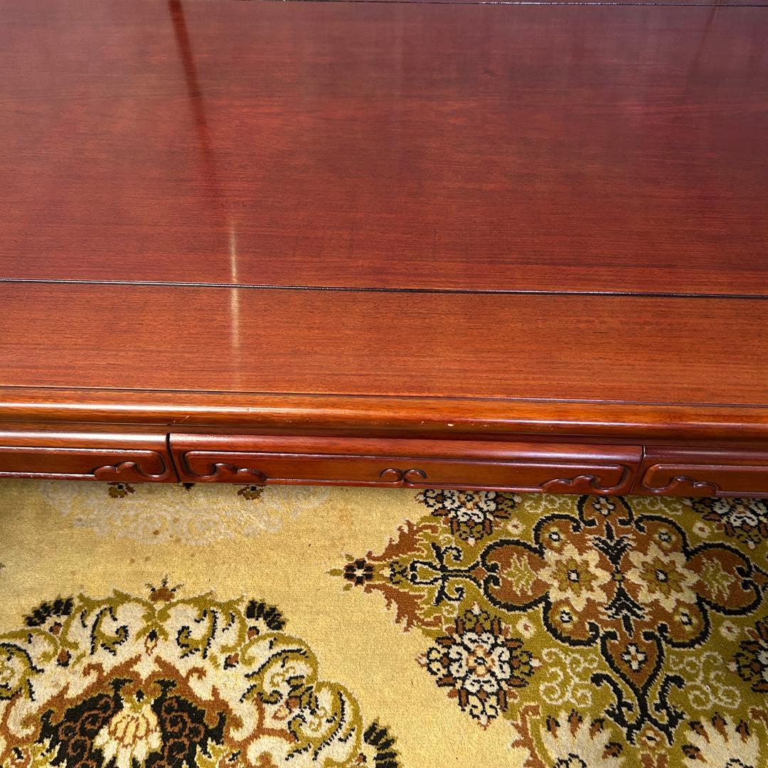 ꧁カリモク家具 karimoku꧂オールドカリモク 引出し収納付座卓 昭和レトロ