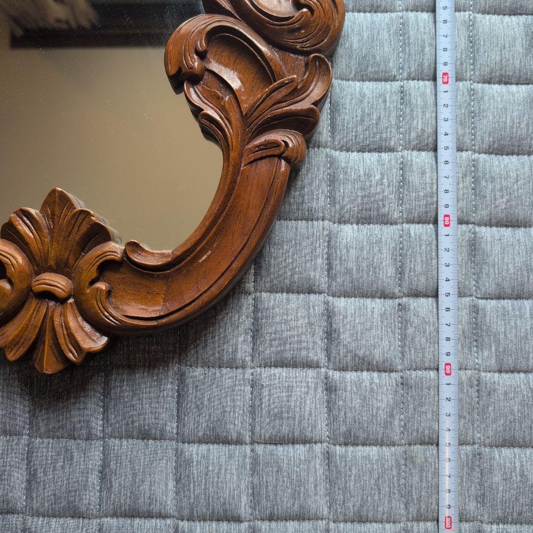 クラシック木製壁掛け鏡