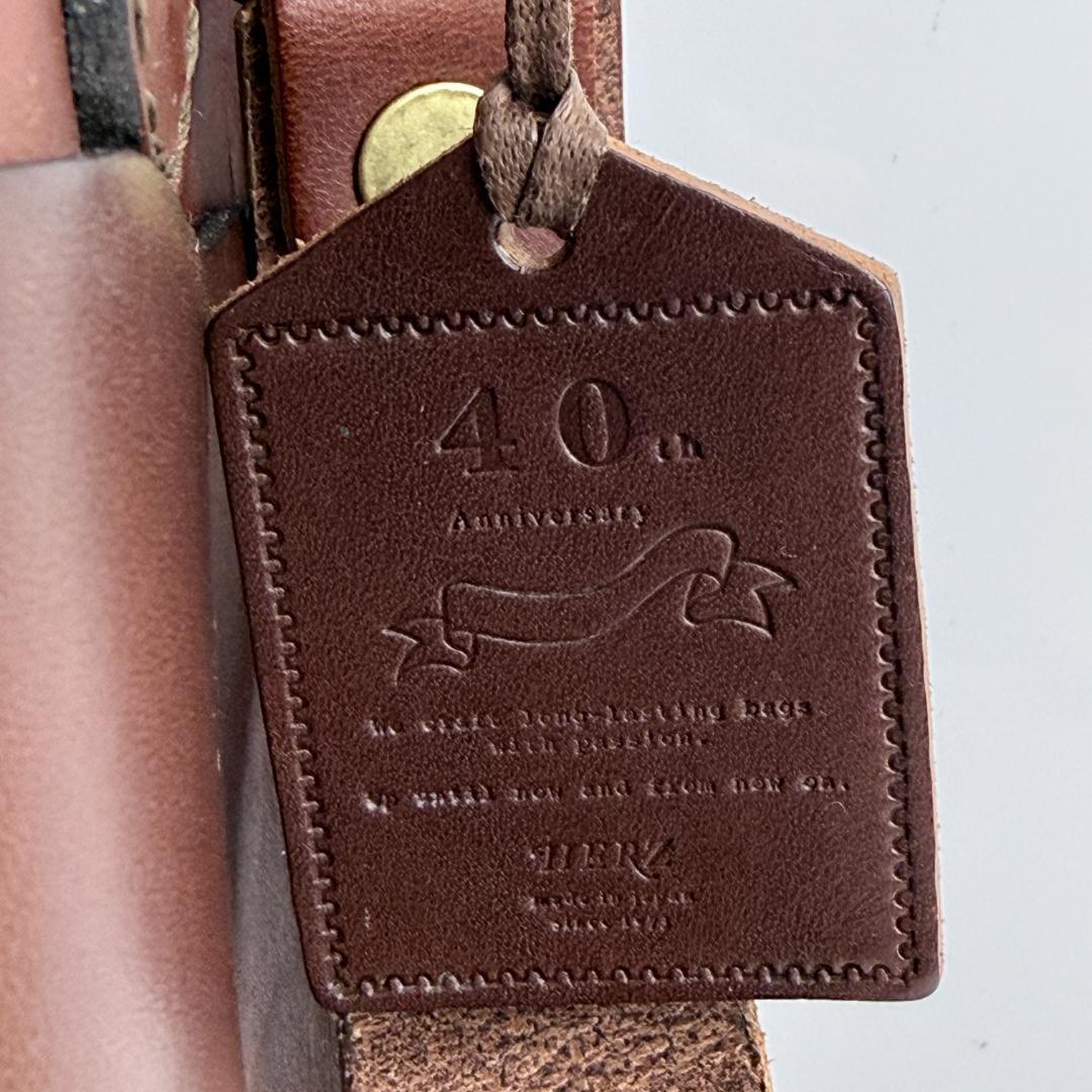 美品 HERZ カブトムシ 2way ショルダーバッグ M 革鞄 40th