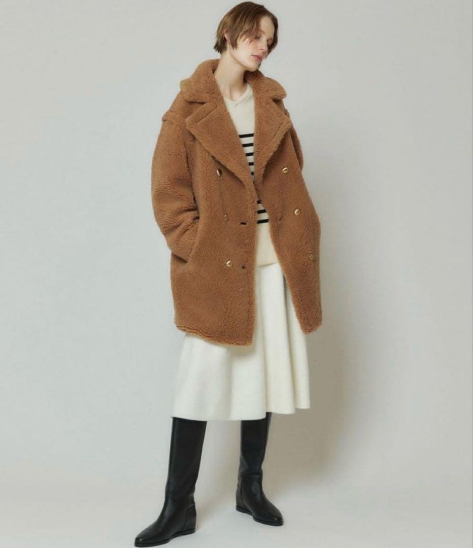 アルアバイル　ルルウィルビー ウールMIXボアピーコート