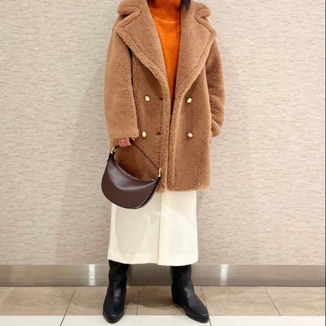 アルアバイル　ルルウィルビー ウールMIXボアピーコート