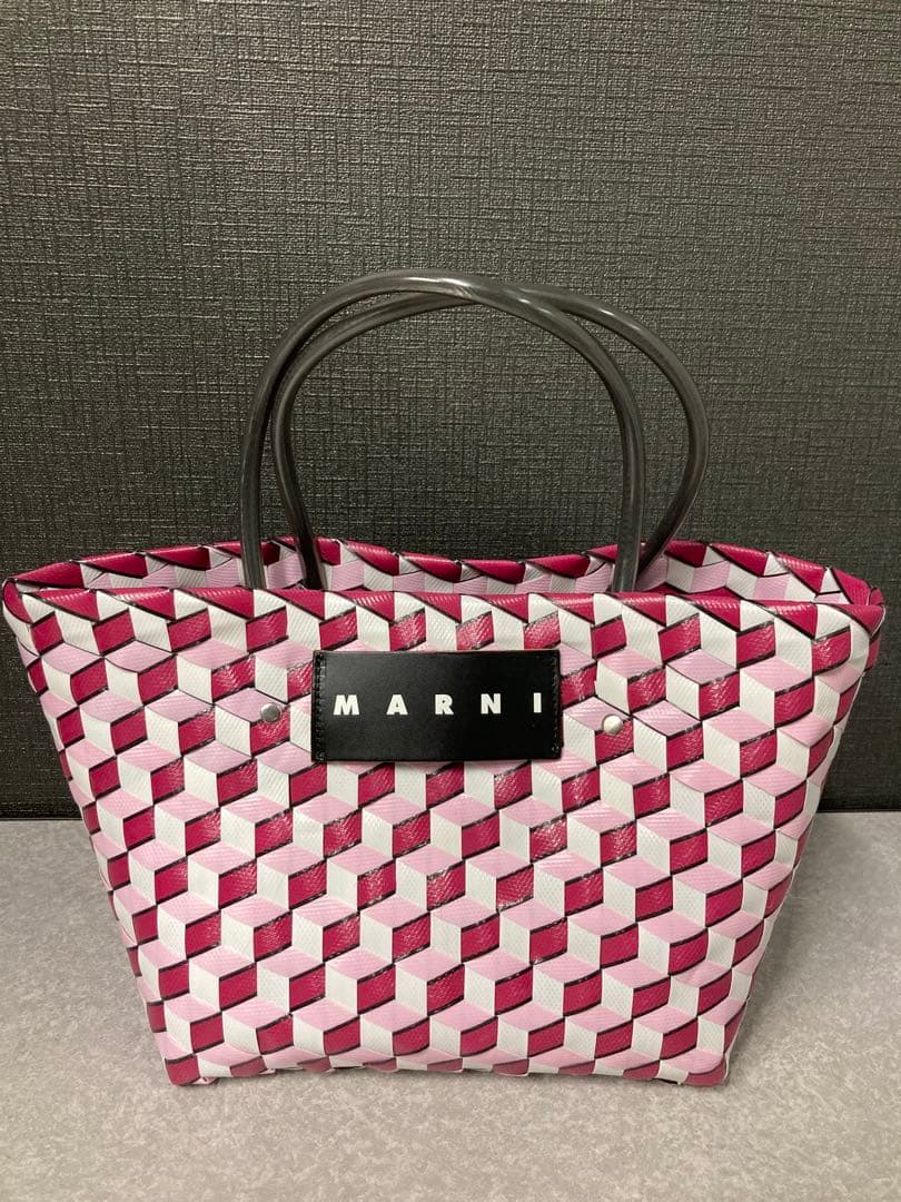 MARNI マルニ マーケット フラワーカフェ PVC ハンドバッグ トート