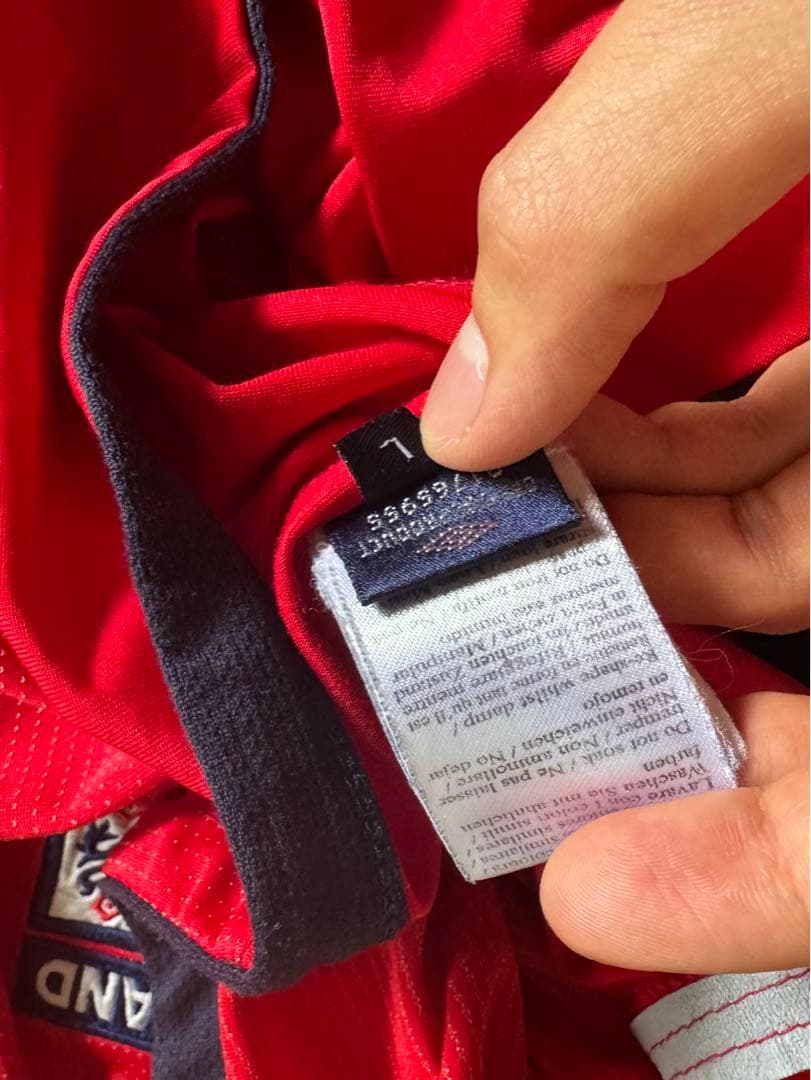 【USED】 UMBRO ENGLAND Soccer Shirt