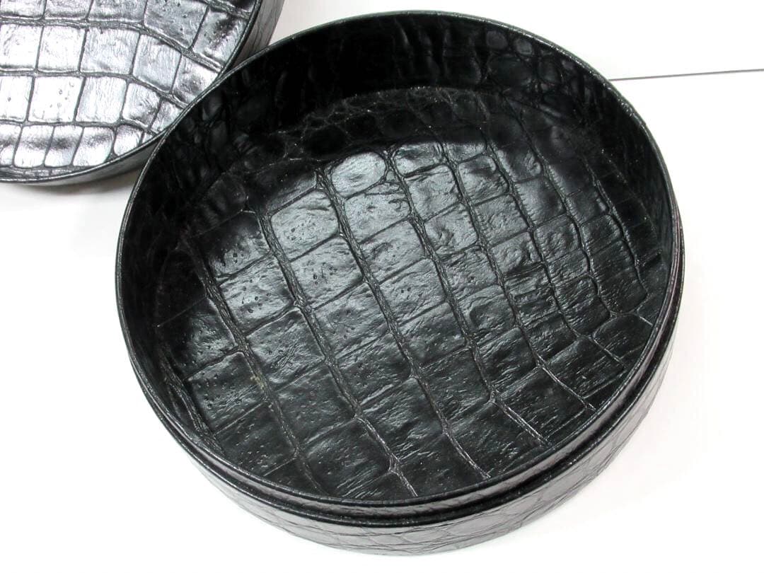 FENDI フェンディ Casa フェンディ ブラック レザー ボックス カーサ