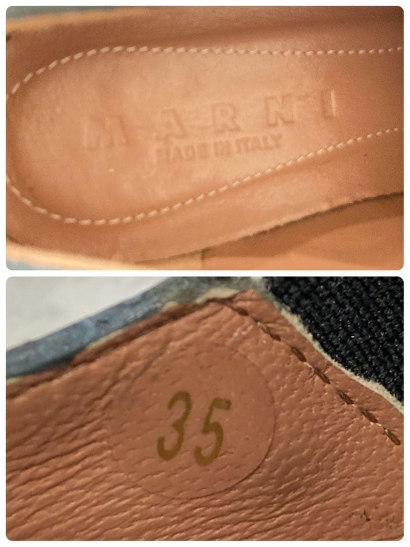 MARNI マルニ ローファー スリッポン 本革 グレー 厚底 革靴 袋付き