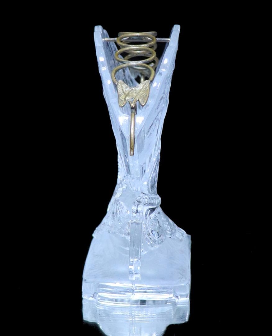 オールド・バカラ 1878年頃 ジャポニスム オパールセント バタフライ文花瓶