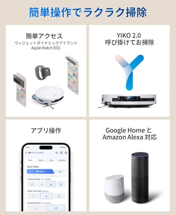 ECOVACS T50 OMNI ロボット掃除機 水拭き 両用(エコバックス)
