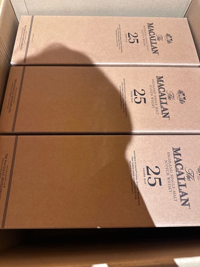 The Macallan25年 シングルモルトウイスキー 空き箱空き瓶6個専用