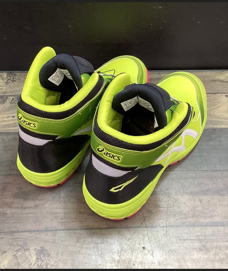 新品 限定 アシックス 安全靴 ウィンジョブ CP304 BOA ネオンライム