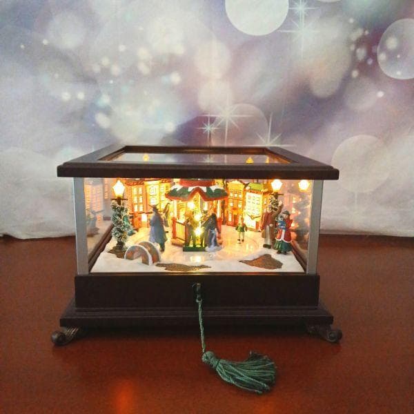 新品 1点限り アンティークオルゴール クルクル回る ミスタークリスマス 直輸入