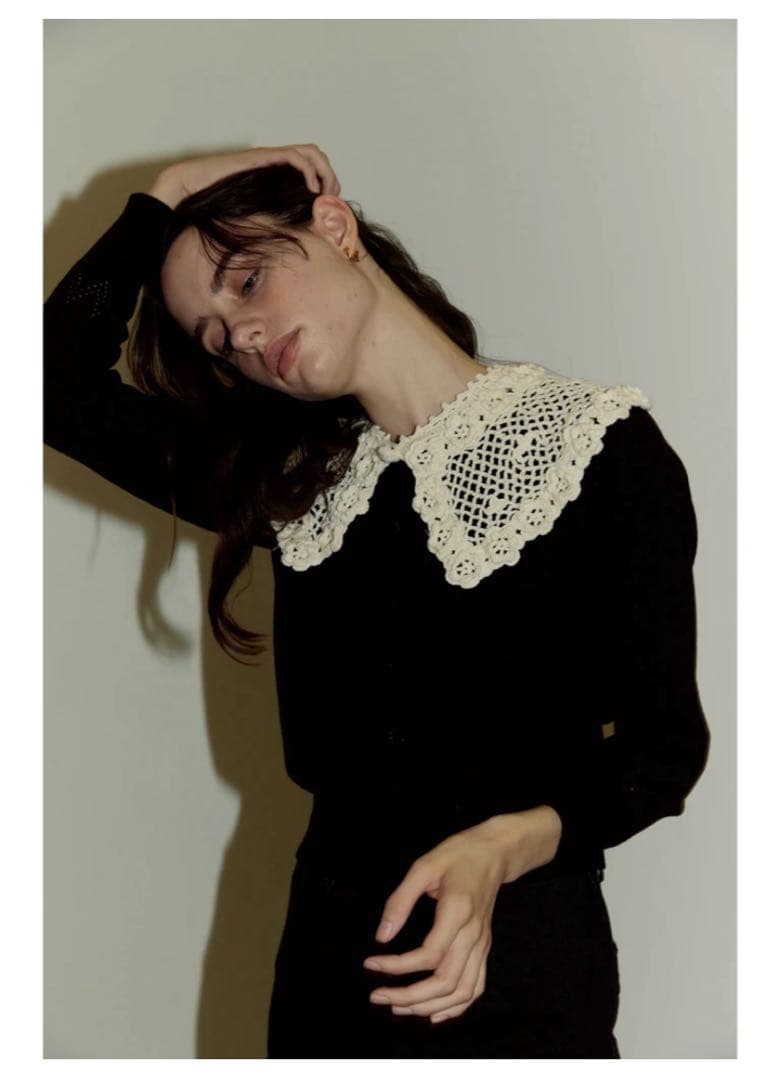 Verybrain かぎ編み　襟付き　カーディガン