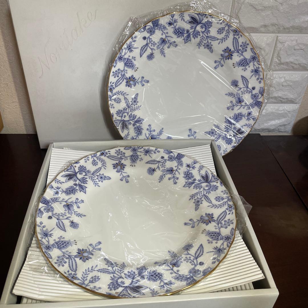 Noritake ノリタケ ブルーソレンティーノ　ディナー皿5枚 箱入り新品