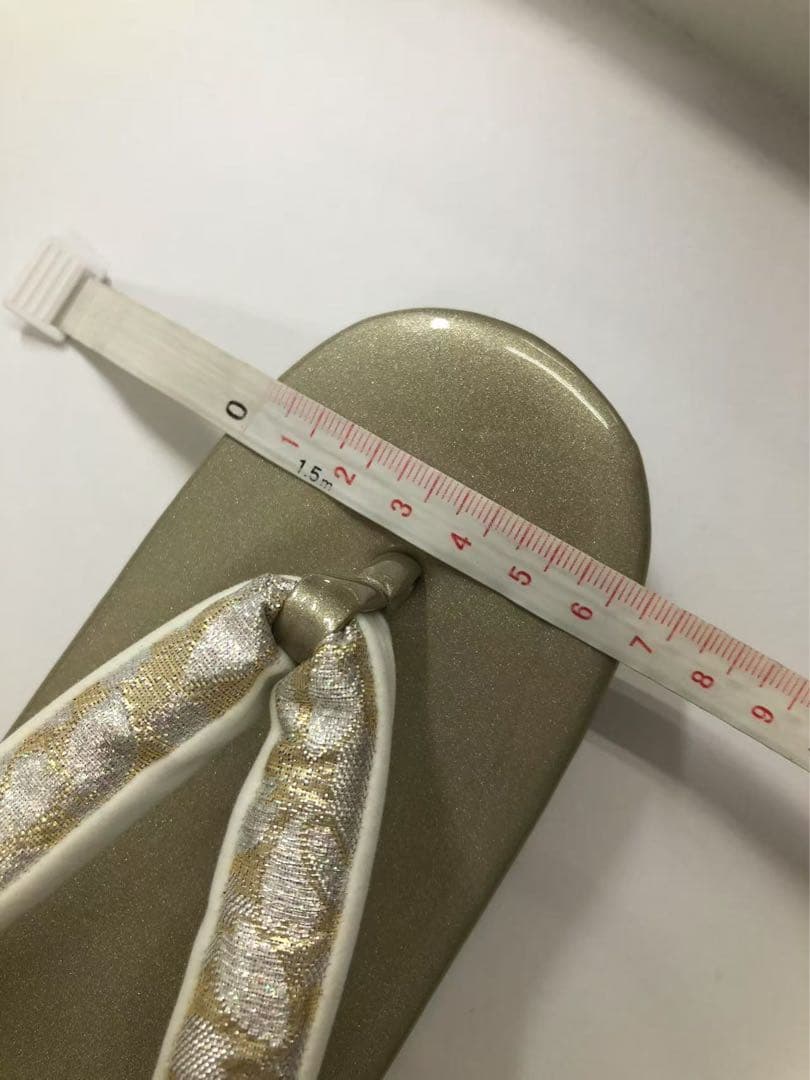 お値下げ　ゴールドの和装用バッグと草履セット