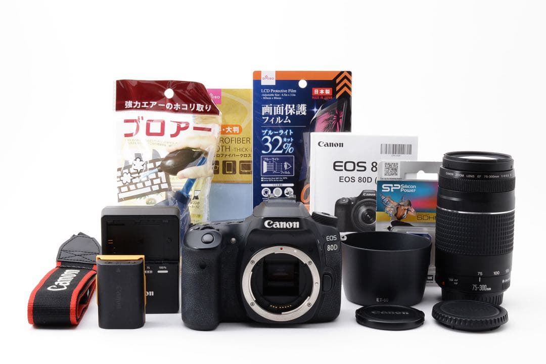 保証付き☆デジタル一眼レフカメラCanon EOS 80D標準レンズセット