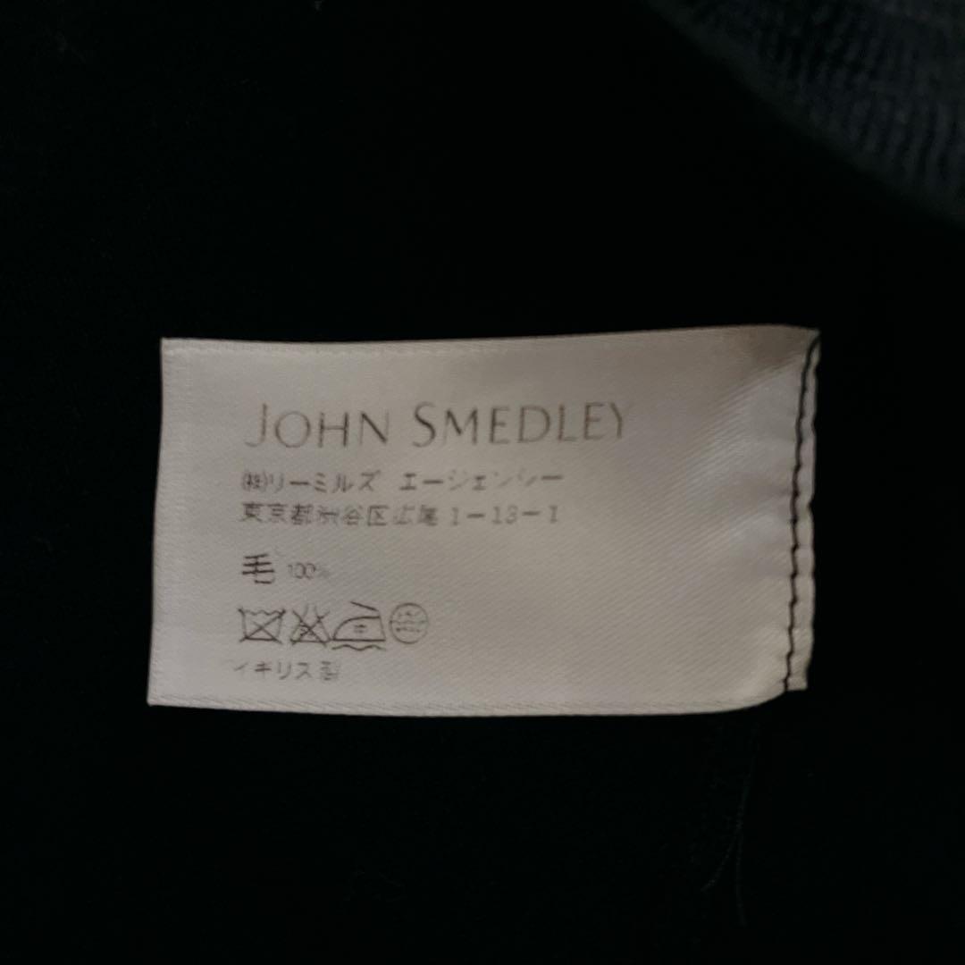 美品 ジョンスメドレー　メリノウール100% ブラック カーディガン M 黒