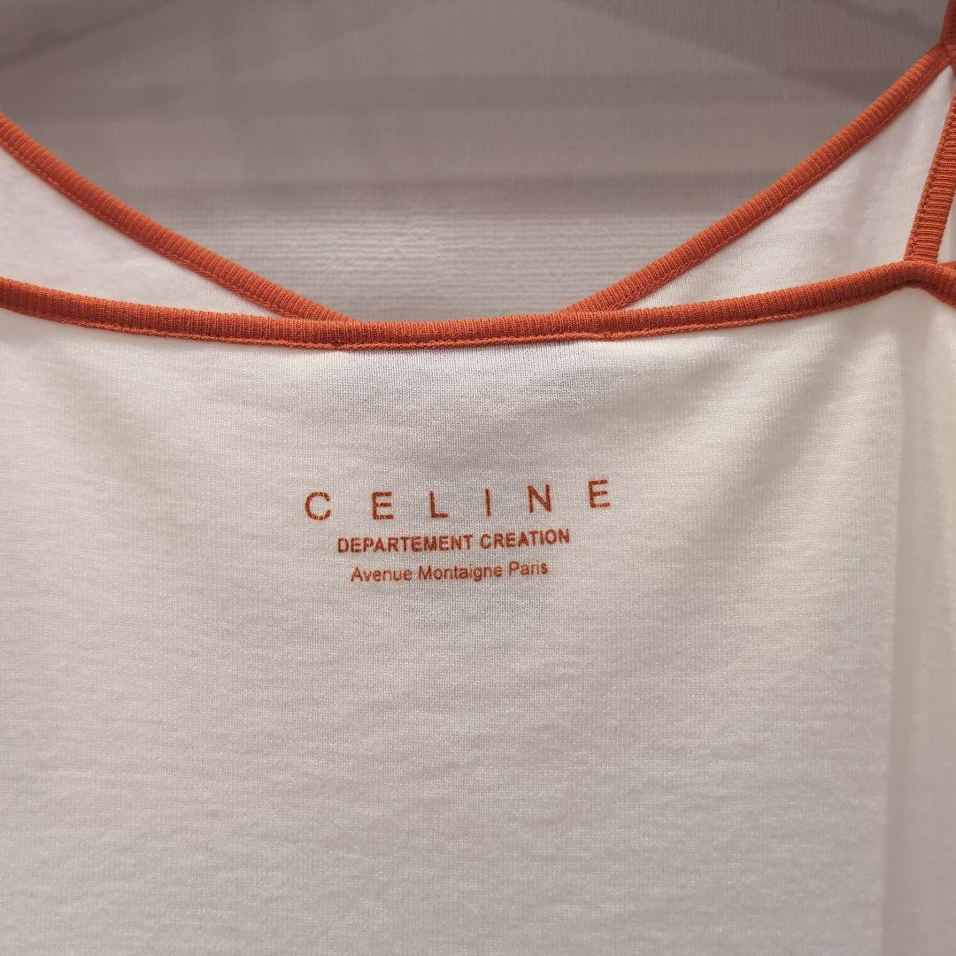 【希少】CELINE セリーヌ キャミソール スタッズ ロゴ　夏コーデ