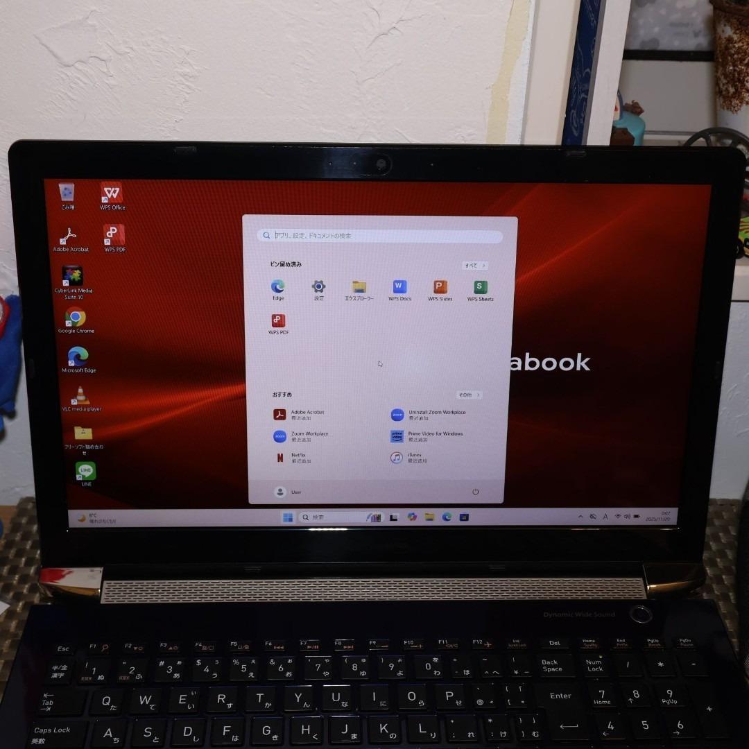 希少色！Win11公式対応PC/メ8G/SSD/DVD/無線/HDMI/カメラ