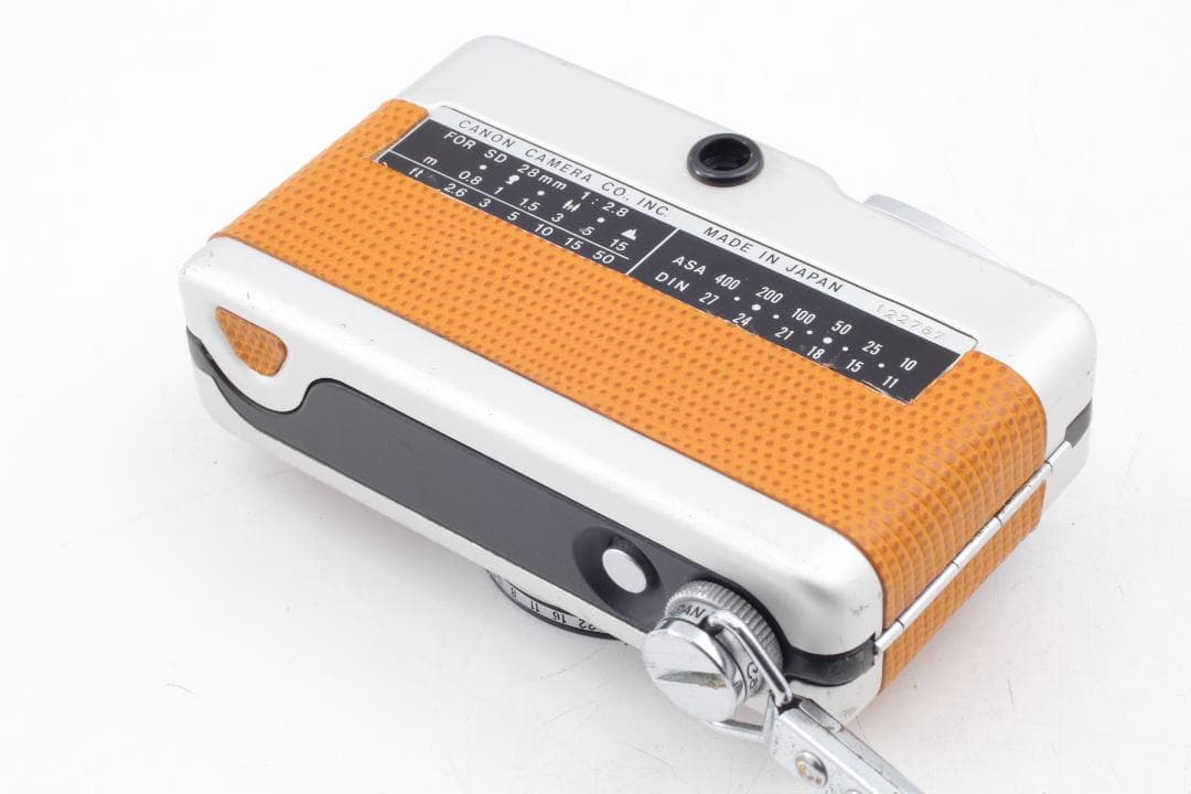 【美品　整備済】オーカー色 Canon Demi C 50&28mm #1145