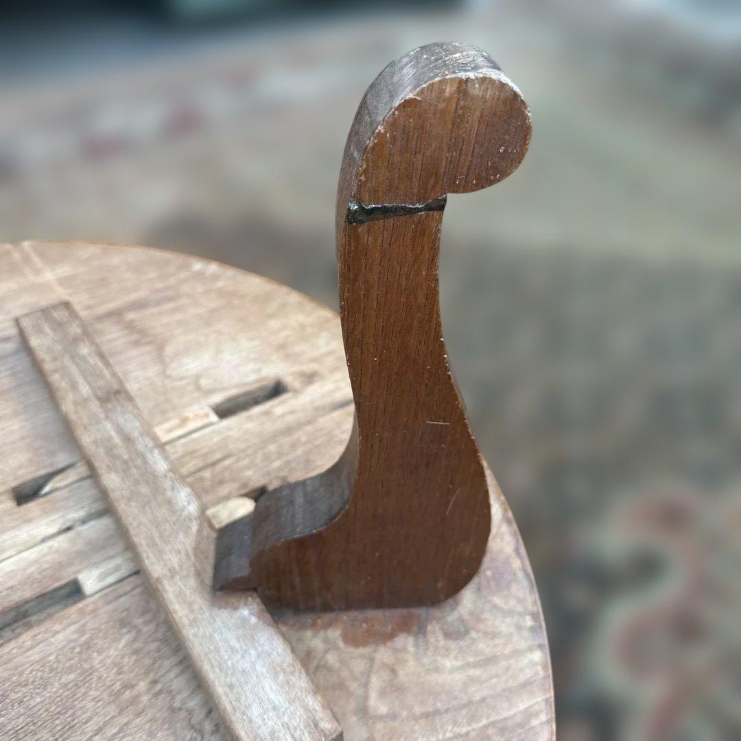 最終お値下げ‼️ヴィンテージ　希少品　猫脚　ちゃぶ台❗️木製円形テーブル