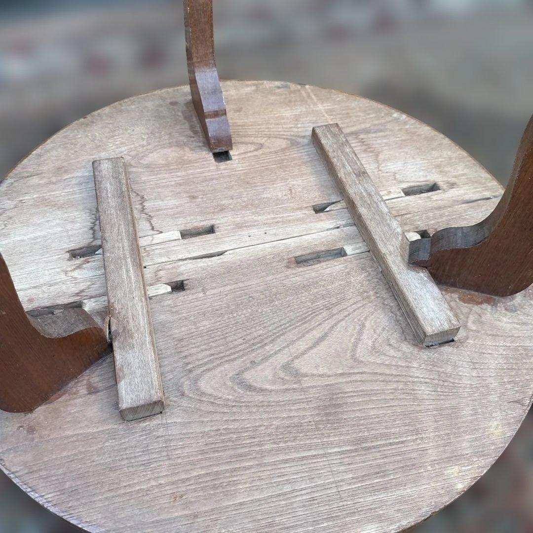 最終お値下げ‼️ヴィンテージ　希少品　猫脚　ちゃぶ台❗️木製円形テーブル