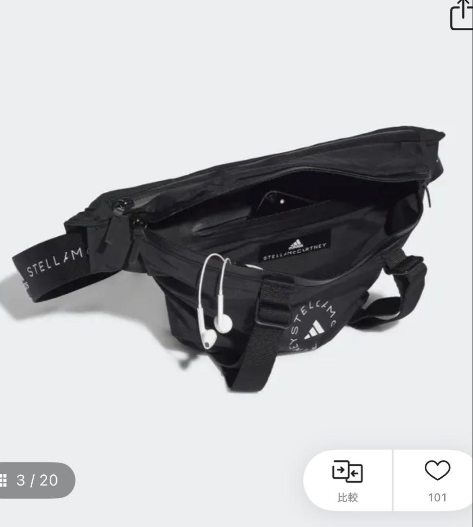 ち*ぃ様 adidas by Stella McCartneyロゴ バム バッグ