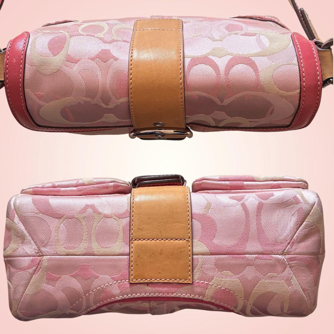 COACH コーチ SOHO ソーホー ショルダーバッグ シグネチャー ピンク