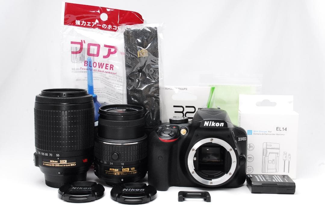 たかたか♥ Nikon D3400 ♥光学美品 ダブルレンズ 初心者おすす