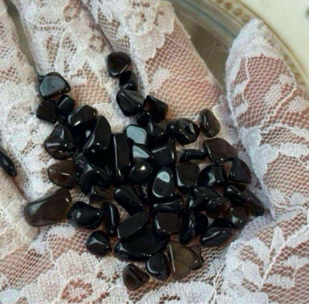 〈100g〉チベット産モリオン ブラックルチル さざれ石