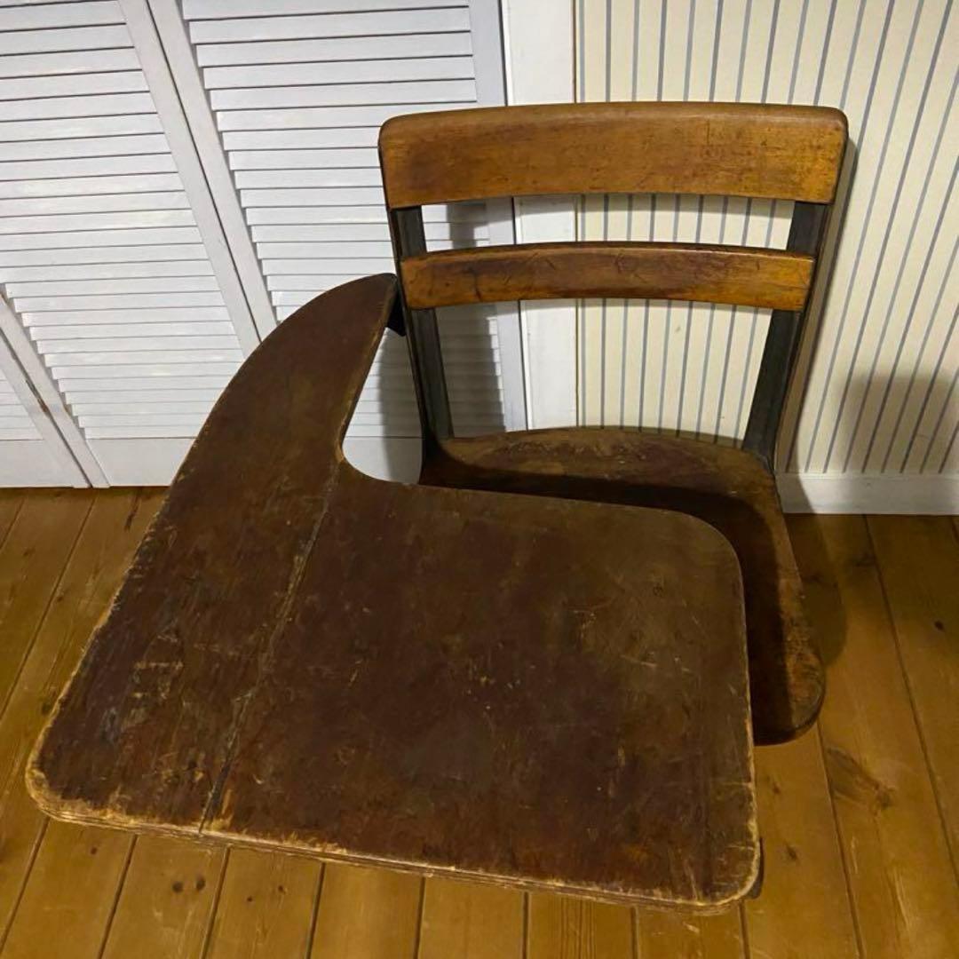 アンティーク　スクール　デスクチェア