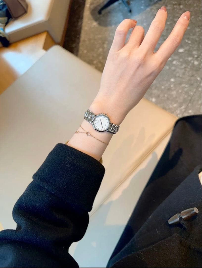 【希少美品✨】Christian Dior 11石ダイヤモンド クォーツ腕時計