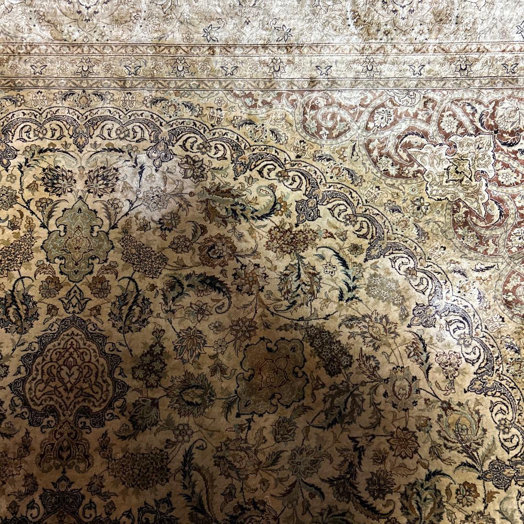 ペルシア絨毯　シルク　難あり