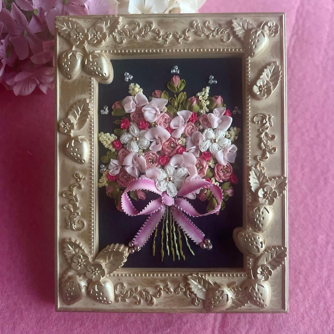 耀綺様♡専用ですm(_ _)m リボン刺繍フレーム　レース編み＆リボン刺繍