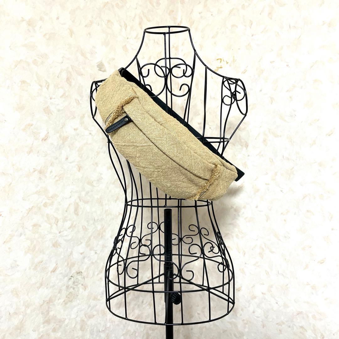 美品　15SS ブルネロクチネリ　フリル　ビーズ　ウエストバッグ　ボディバッグ