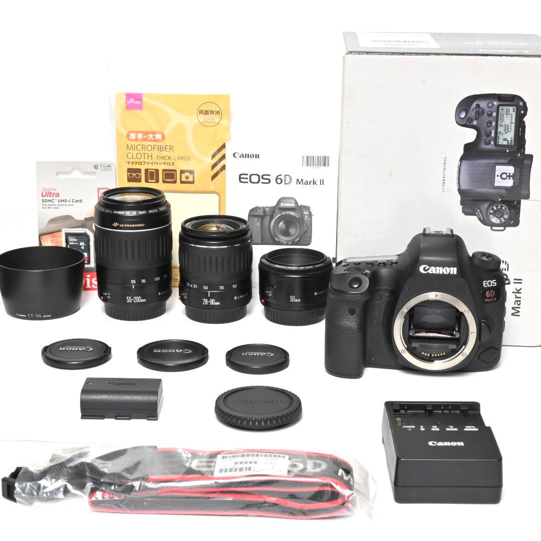 【美品】Wi-Fi搭載！Canon EOS 6D MarkⅡトリプルレンズセット