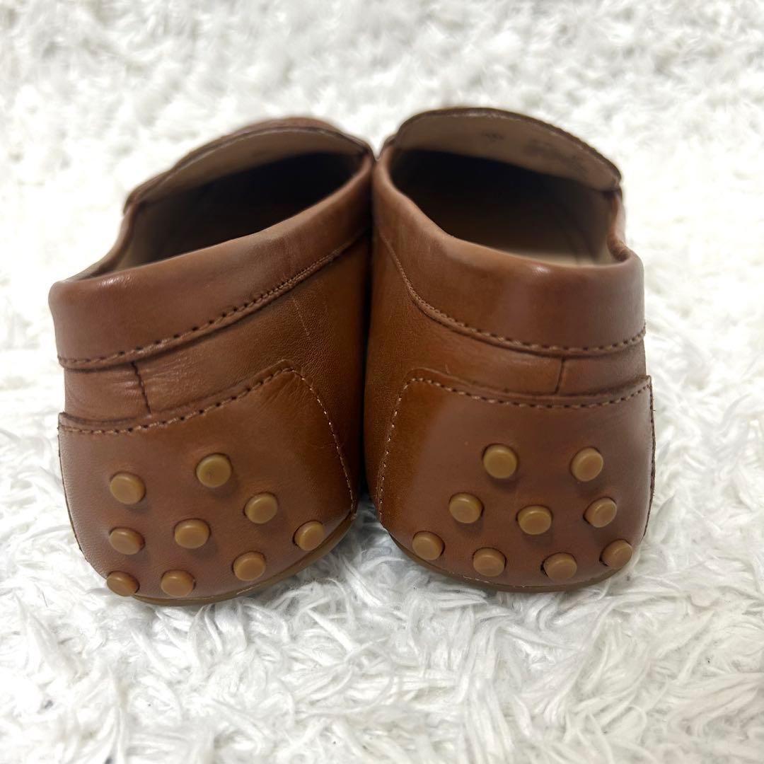 美品　LAUREN ラルフローレン　ローファー　ドライビング　本革　茶　38.5