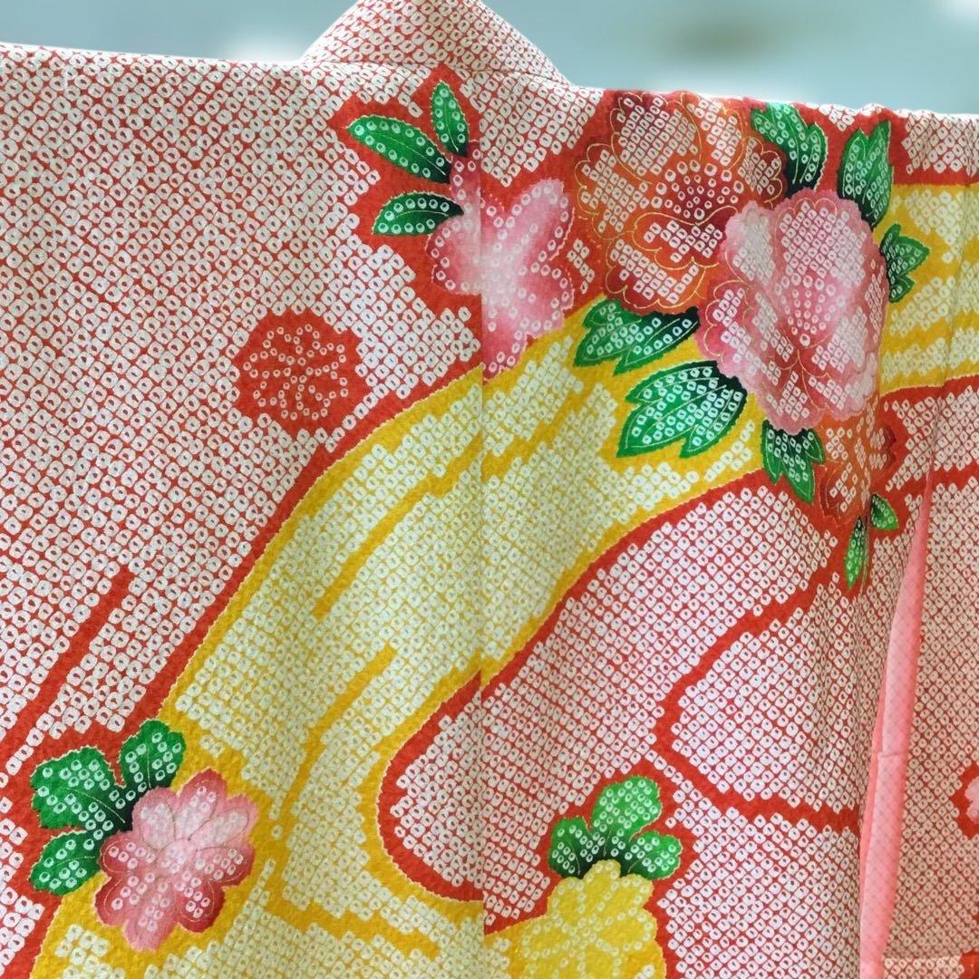 【新品】七五三用 着物　絹100％　長襦袢付　7歳　130 140cmサイズ