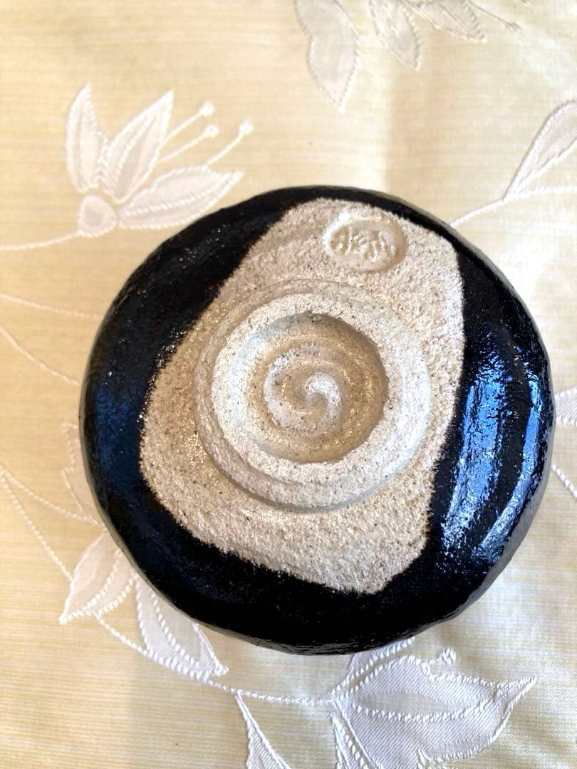 初代　小川長楽　黒楽茶碗 黒茶碗　茶道具 共箱付