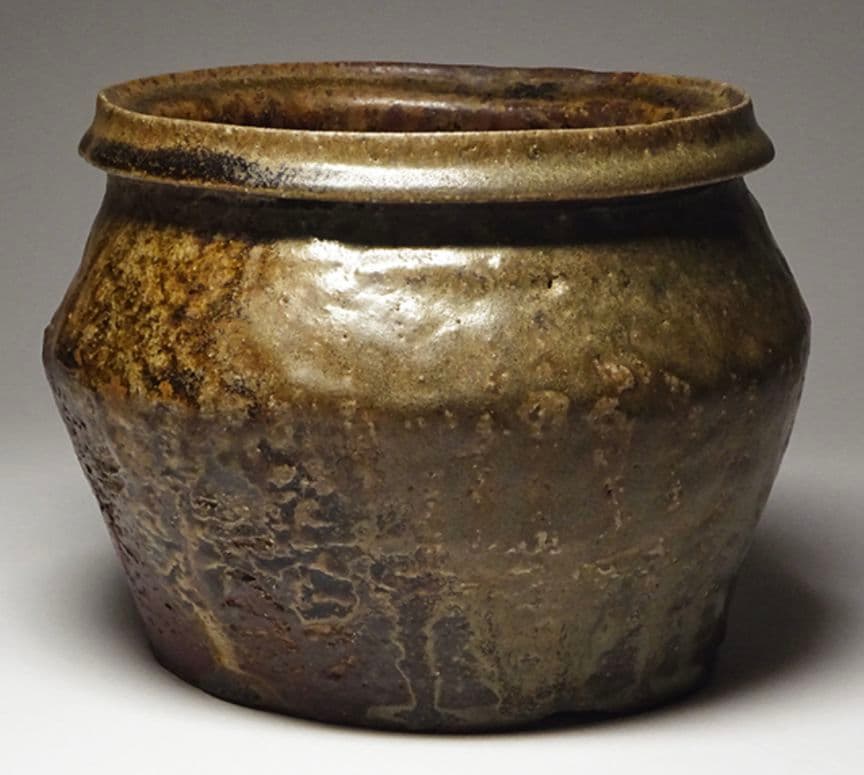 【鎌倉時代後期1185年〜1333年】国焼茶陶 常滑不識壷 水指 時代箱 茶道具