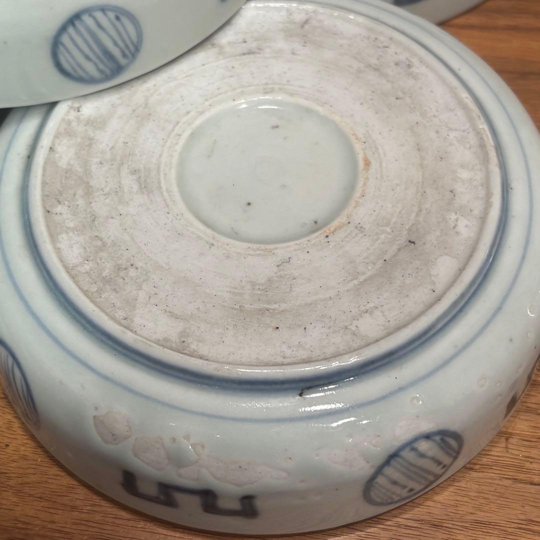 江戸時代◎伊万里焼　染付皿五枚