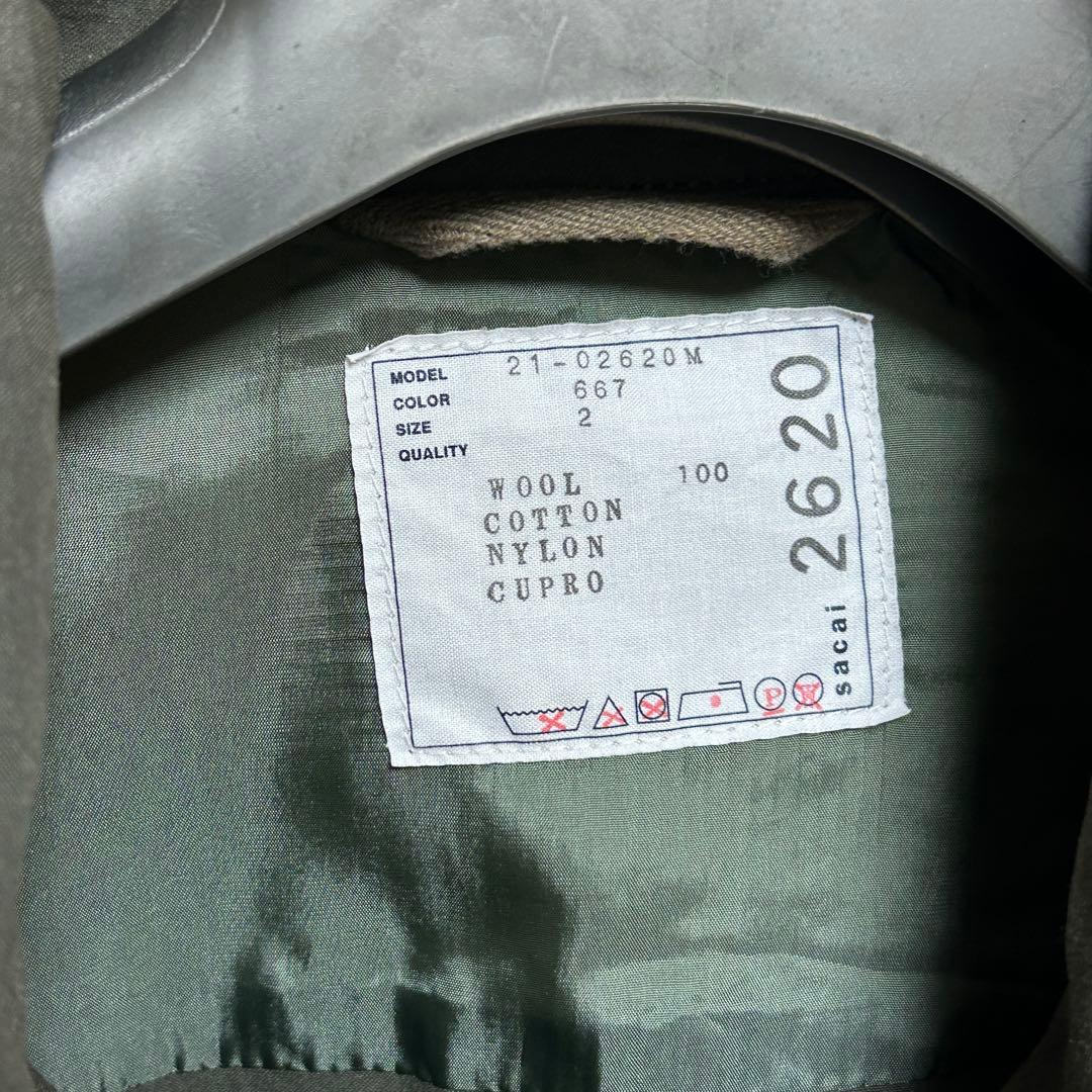 SACAI ダッフルコート Wool Melton Coat ドッキング　再構築